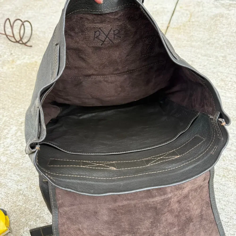 Saddleback Leather Company - Hogsback Collection Drawstring Backpack Dark Brown